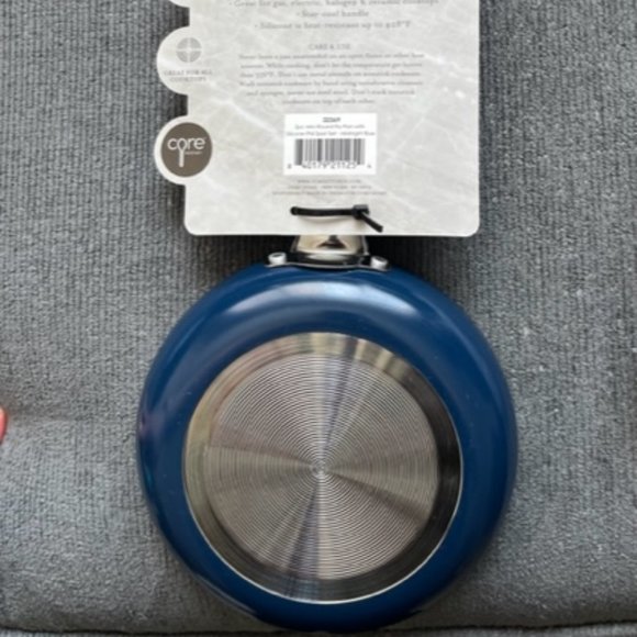 Core Kitchen Mini Fry Pan Set with Silicone Pointed Spatula - Dark Blue - NWT - Picture 2 of 4